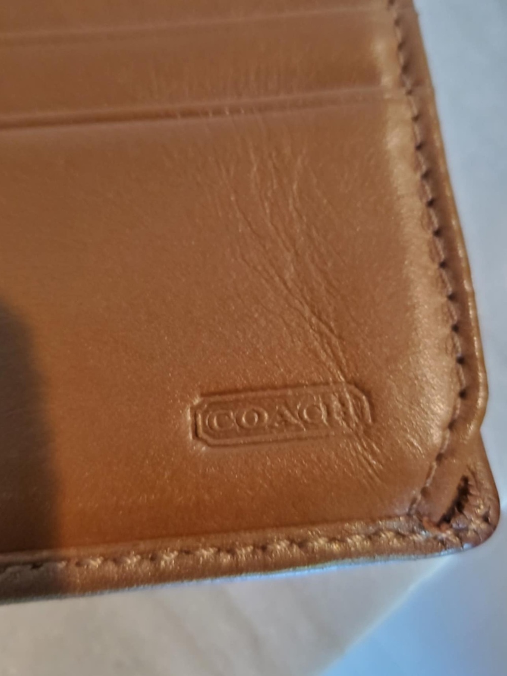 Coach Beige and Brown Signature Turnlock Wallet - Picture 9 of 13